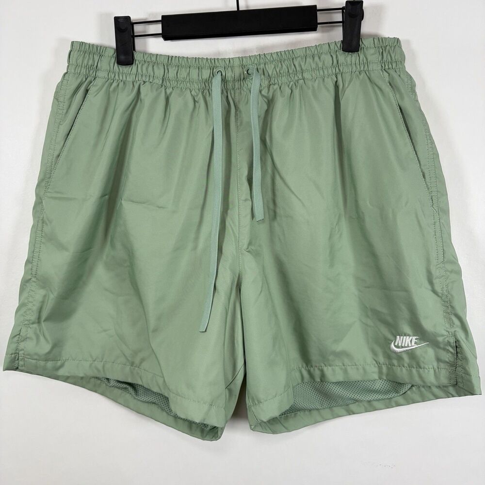 Nike Essential Woven Flow Shorts Green Mens XL Mesh Lined 34x5 Gym Training